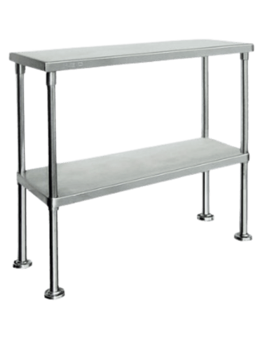 Two-tier Heavy Duty Stainless Steel overshelf, providing ample storage space.