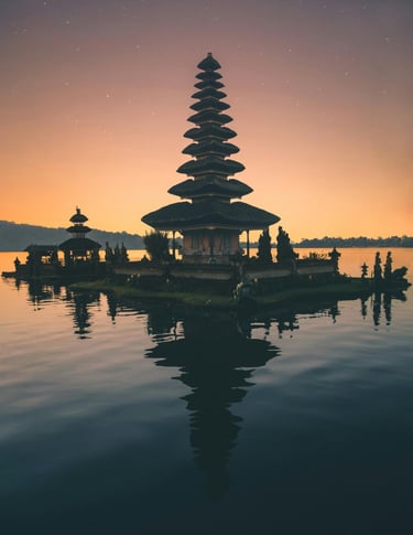Photo of Ulundanu Temple at Bedugul Bali Indonesia