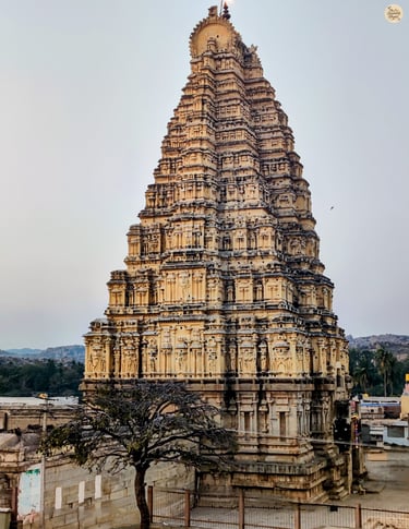 Raja Gopuram of Virupaksha Temple—Hampi’s glory seen from Hemkuta Hills.