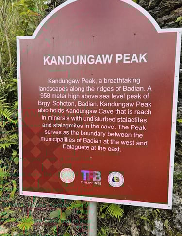 Kandungaw Peak Sign