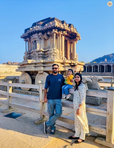 With the Stone Chariot of Hampi - standing still in the wheels of time.