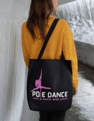 nurse pole dance tote bag