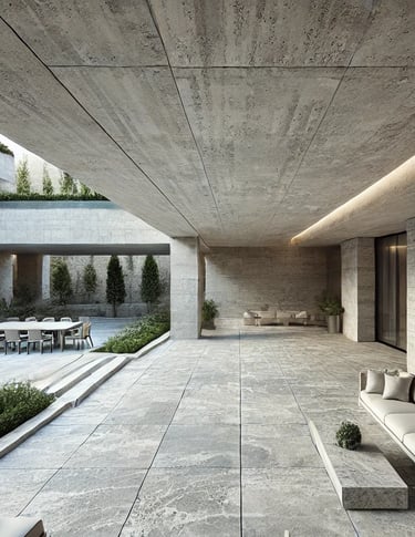 Trawertyn na taras, kamień naturalny szary