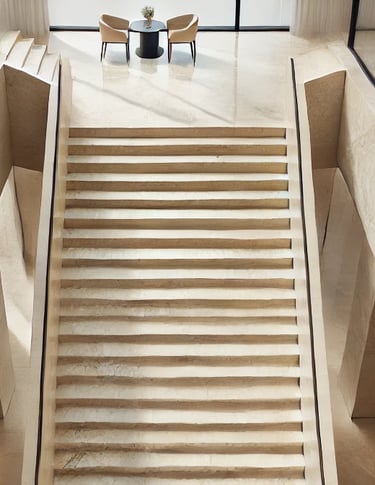 Trawertyn na schody Bianco, ivory kamień naturalny włoski