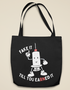 earned it tote bag