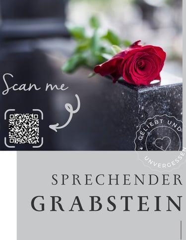 Sprechender Grabstein. QR-Code. Freie Trauerrede