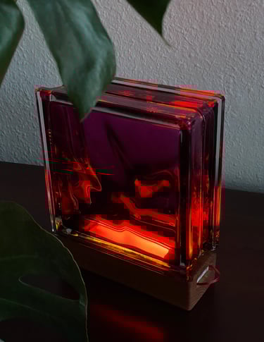 Glasbaustein Lampe by Laura Korrmann