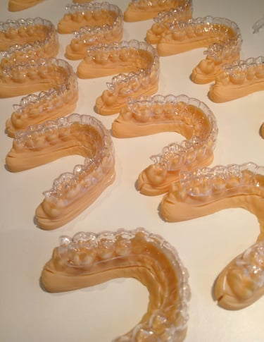 Printed models and clear aligners