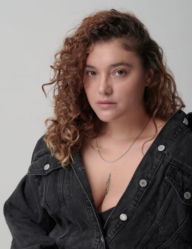 Girl in a 90s fashion