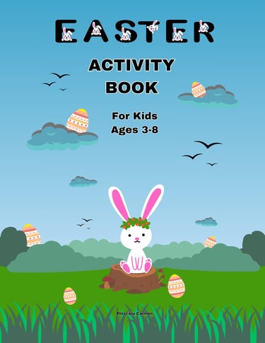 Easter activity book for kids ages 3-8 , Tracing words, coloring, dot-to-dot, eternalsoulwriter.com