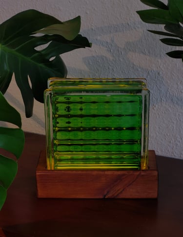 Glasbaustein Lampe by Laura Korrmann