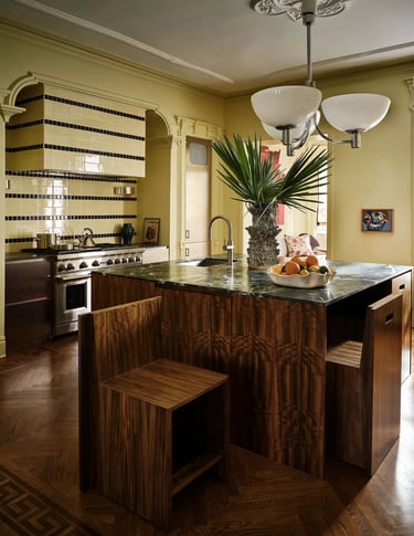Paloma Elsesser's stylish kitchen interior.