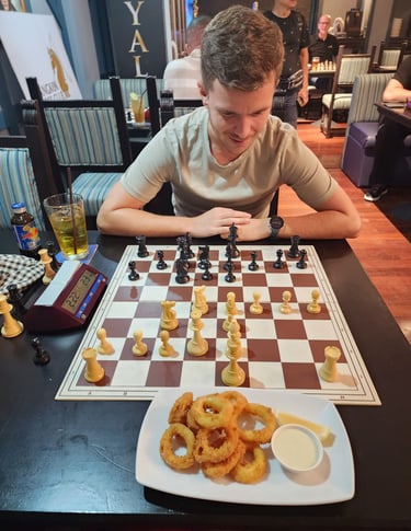 FM Nicolas Grandadam, Switzerland. Bangkok Chess Club at the Royal Oak Bar