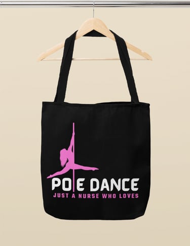 nurse pole dance tote bag