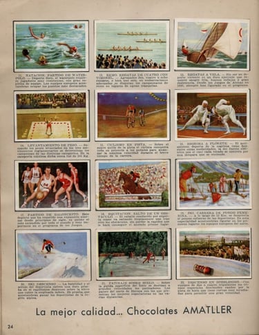 Rare Bob Cousy Spanish card from the 1950s #17 Juegos Olimpicos Baloncesto Chocolates Amatller
