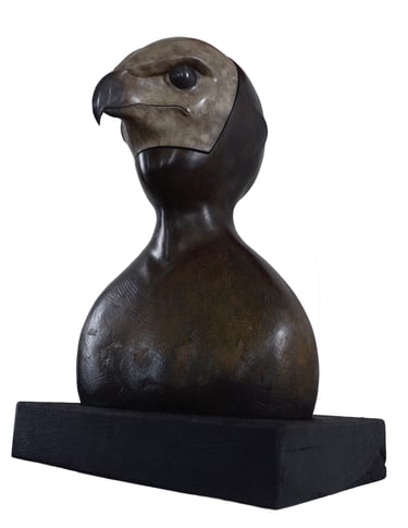 Bronze Sculpture Hawkish By Mark Richard Hall