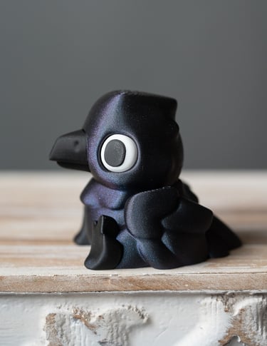 image of 3d printed crow
