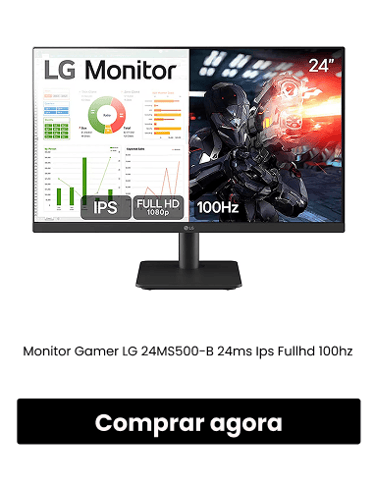 Monitor Gamer LG 24MS500-B 24ms Ips Fullhd 100hz