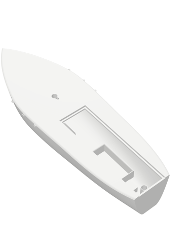 A radio controlled sailboat hull model for 3D printing