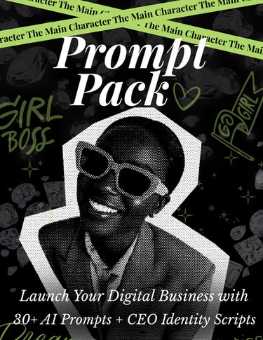 woman in a suit and sunglasses with a black and white background