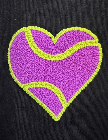 love heart textured sticker