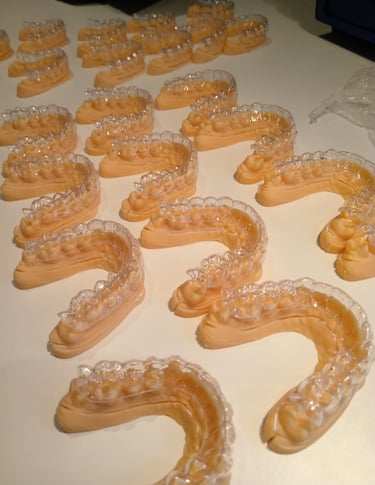 Printed models and clear aligners