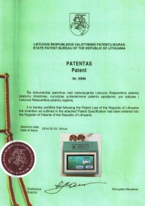 lazerio patentas