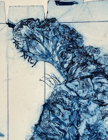 Detail of The overseer - collagraph