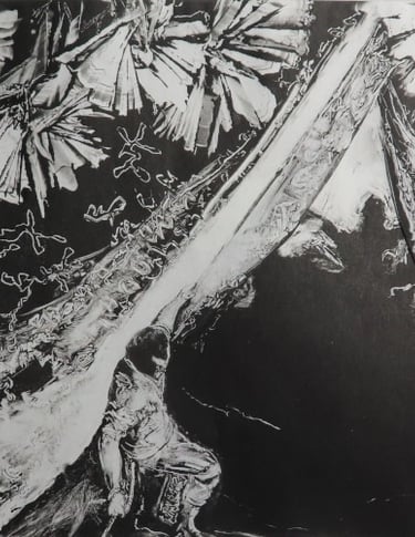 Monotype collage: Tentoretto