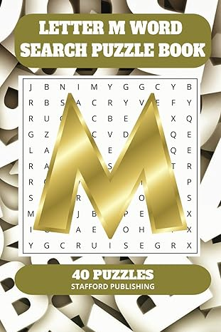 Letter M Word Search Puzzle Book