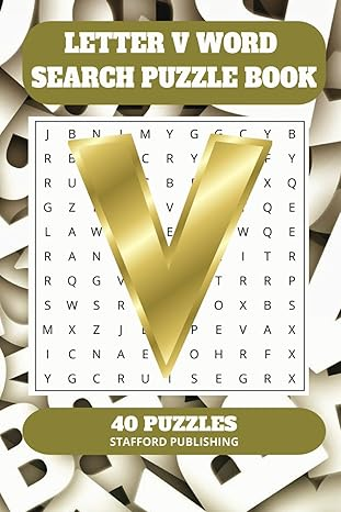 Letter V Word Search Puzzle Book