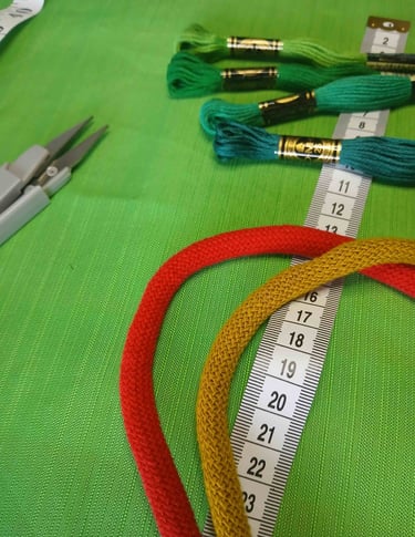 a pair of scissors and scissors on a table