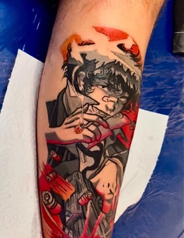 tatuaje estilo anime