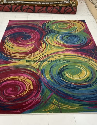 Custom bespoke handmade rugs crafted in Nepal – abstract design-Himalaya Carpet Industries