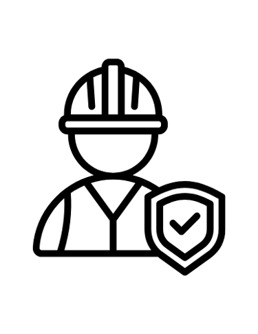 Worker icon for professional installation
