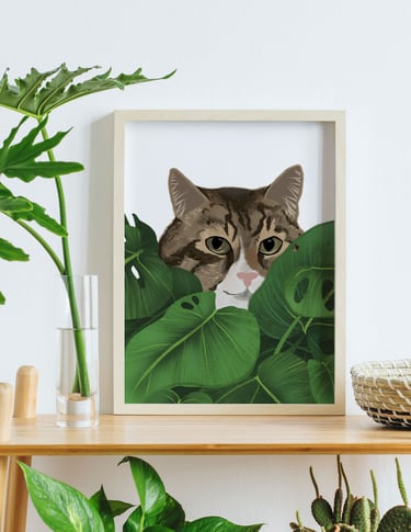 digital cat portrait