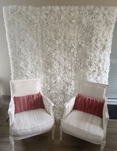 mur de fleurs artificielles