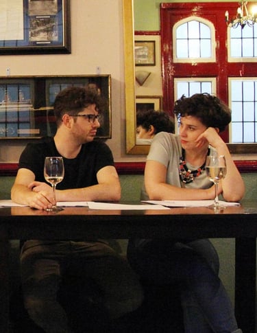 Members at an London Comedy Writers meeting