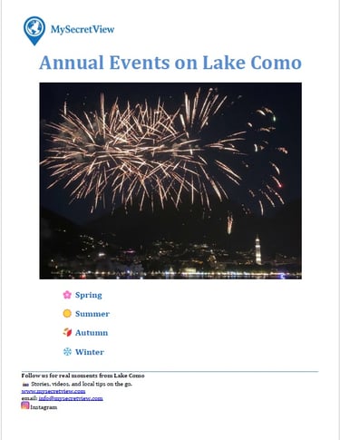 Annual events on Lake Como including festivals, concerts, and sports