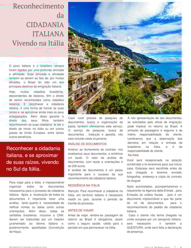Cidadania italiana Italia terra mia