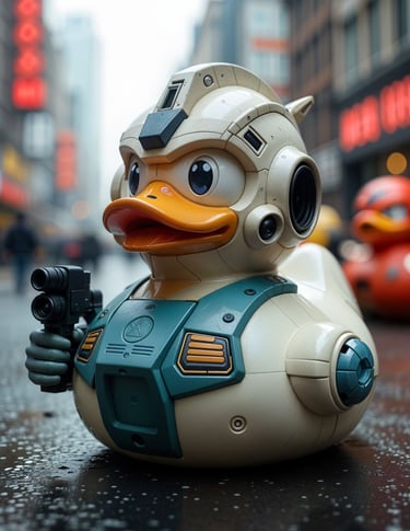 a mech ducky ducky ducky quack duck