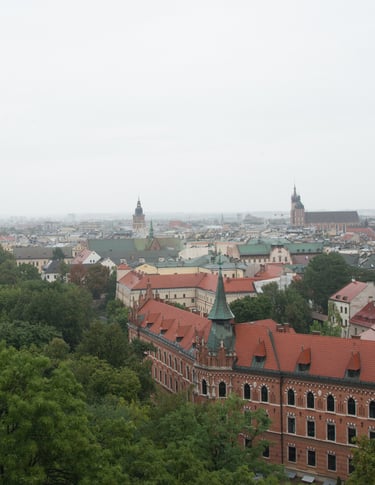 Aerial view of Krakow, Poland