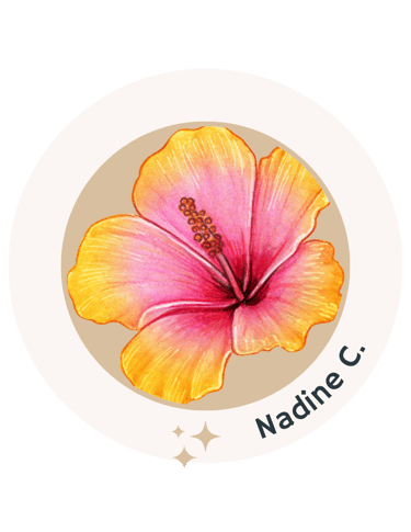 a flower with a star on the bottom of it