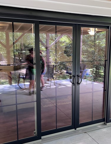 Sliding glass door installation in Matthews NC