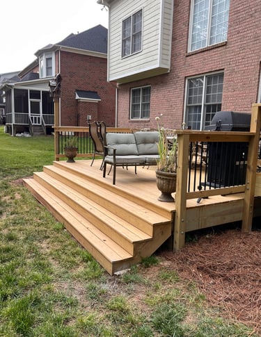 Custom deck construction in Charlotte NC by Uprise Renovation