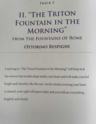 a page of the book: the triton fountain in the morning by claude debussy