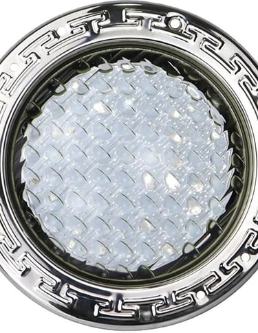 Clear glass swimming pool light art