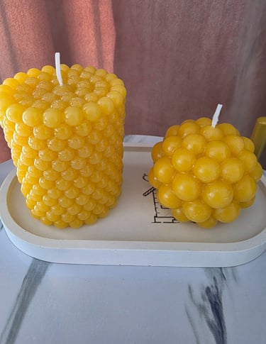 Bičių vaško žvakės be indelio