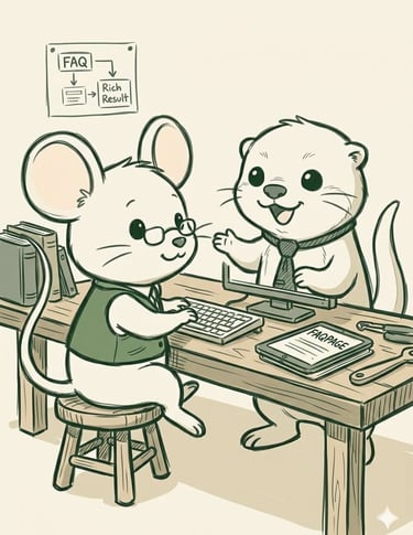 mouse and otter work on faq schema markup
