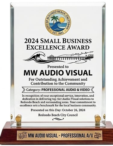 Redondo Beach Business Award 2024 MW Audio Visual
